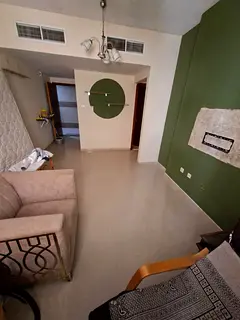 Annual apartment for rent in Sharjah Al Qasimia Al Mahatta one bedroom and hall with central AC prim