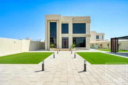 Premium landscaping with pool | Modern home