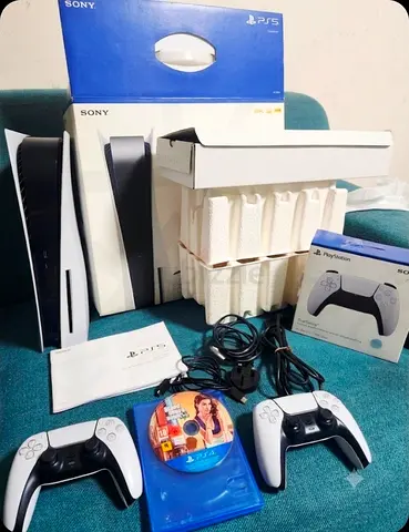 Sony PlayStation 5 Bundle – Disc Edition (Includes 2 Controllers + GTA V) - Excellent Condition!