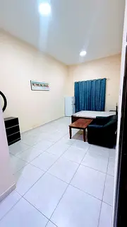 Spacious furnished master bedroom with attached washroom and balcony