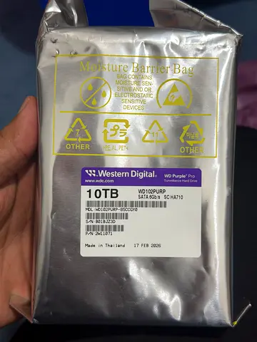 Western Digital WD Purple 10TB Surveillance Hard Drive (Sealed) 5 years warranty