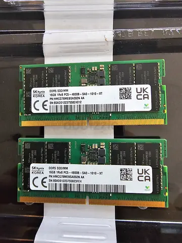 2 x 16GB DDR5 SODIMM Gaming Laptop RAM Heavy duty extremely fast (32GB total) - like New