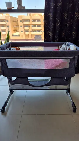 Bonfino Regal Crib  Bedside Bassinet, Adjustable 6-Level Heights, Mosquito Net, 0 to 6 Months