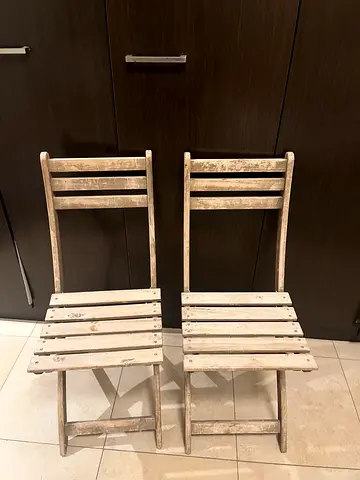 IKEA wooden foldable chairs