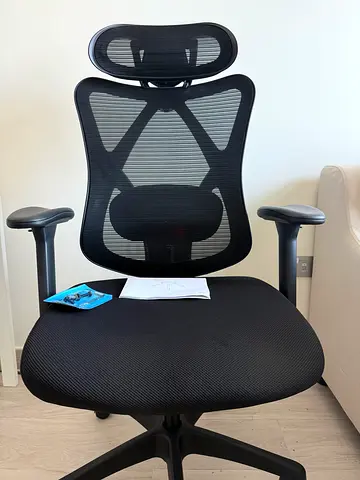 SONGMICS Office Chair, Ergonomic Desk Chair, Adjustable Lumbar Support, Headrest, and Height (Black)