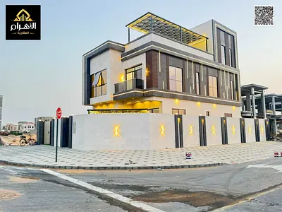 للبيع شامل رسوم التسجيل والتملك والكهرباء والمياه زاويه شارعين مكونه من ست غرف نوم ماستر