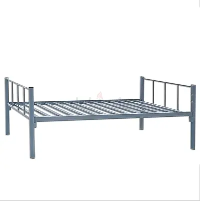 Metal Single Bed Frame (Grey)
