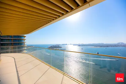 Full Palm Views | Curved Terrace | Private Beach