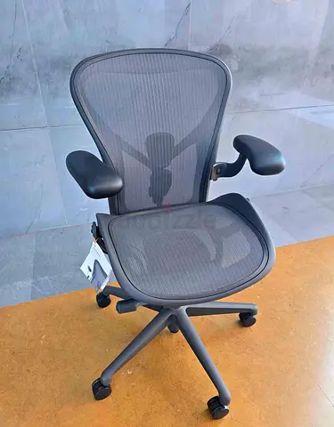 V2 Version Herman Miller Remastered Aeron Chair Graphite Full Option Size B