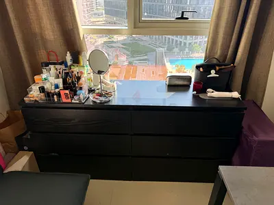 IKEA MALM 6-drawer Dresser - Black, Great Condition