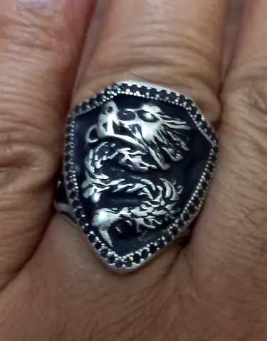 Sterling Silver-925 Hand-Engraved Mens Signet Ring - Size Approx. special edition 17 grams