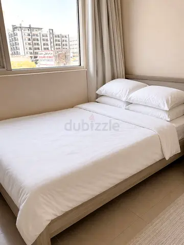 Queen wooden bed frame with mattress - clean used