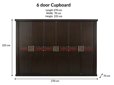 6 Door Wooden Cupboard