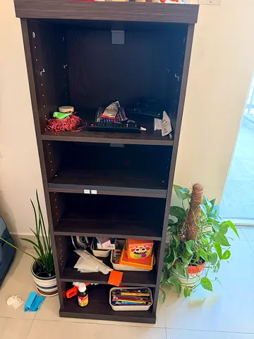 KALLAX 5-cube Shelf Unit in Dark Brown - Good Condition