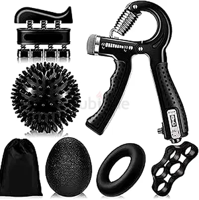 Hand Grip Strengthener Set with Massage Ball Finger Exerciser - Used