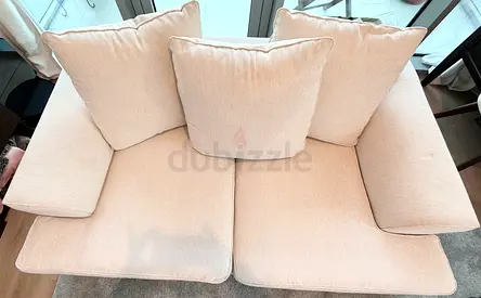 The One 2-Seater Sofa - Off-White Fabric, Clean  Comfy