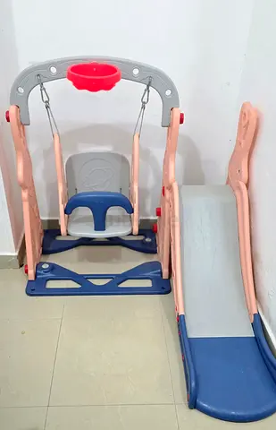 Plastic swing and slide set,140x110x143CM