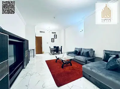 Two-bedroom apartment with a living room in a prime location in Ajman, Al Waha Towers. Two-bedroom