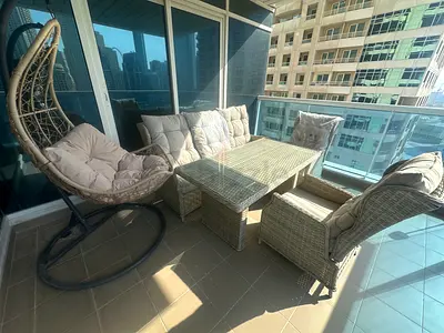 5-piece Rattan Outdoor Patio Set with Hanging Egg Chair - Light Grey