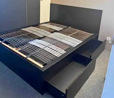 IKEA malam bed with mattress King size bed
