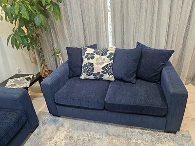 Comfortable Accent Armchair with Floral Leaf Print - Good Condition