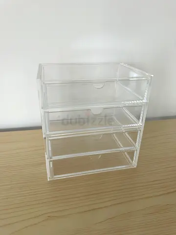 Muji High quality Clear Acrylic 2-Drawer Organizer (2 pcs) Stackable - Small Makeup/Desk Storage