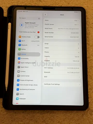 APPLE IPAD PRO M1 128 GB + Accessories
