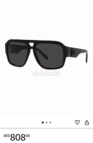 Dolce Gabbana made in Italy Black designer rectangular sunglasses, used