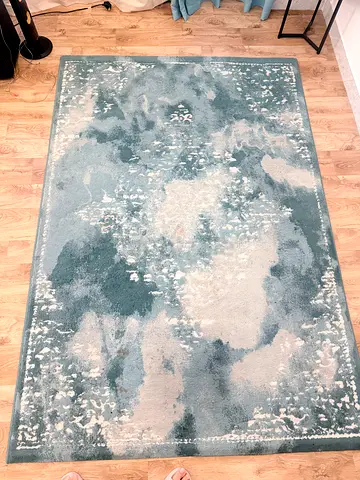 Blue Abstract Area Rug - 227*160cm, Good Condition