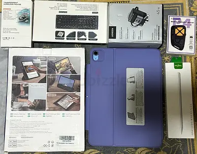 iPad Air 5 M1 chip + keyboard Mouse Pencil Charger Ebook controller and cover