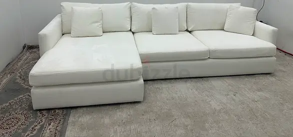Still brand new cratebarrel white color lshape sofa