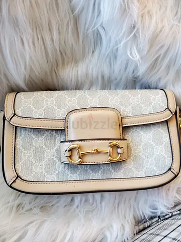 Gucci Beige Coated Canvas 1955 Horsebit Shoulder Bag