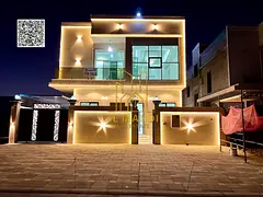 Villa for sale in Ajman, Al Helio 2 area - 5 bedrooms, majlis, 2 living rooms, and maid's room.