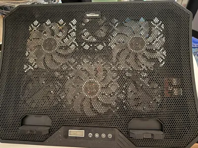 Adjustable RGB Laptop Stand/Cooling Pad with 6-Speed Fans  Display