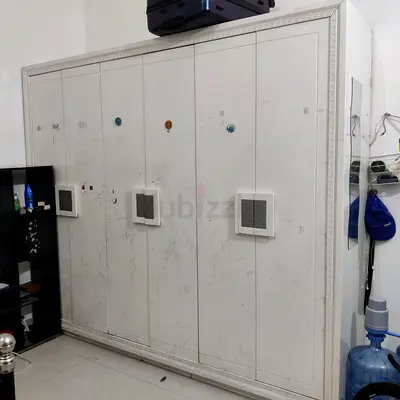 Large 6-Door White Wardrobe / Armoire - Good Storage