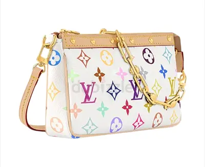 White Louis Vuitton Multicolor Pochette (Pre-owned)