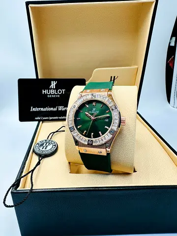 Hublot ladies quartz watch with gemstones