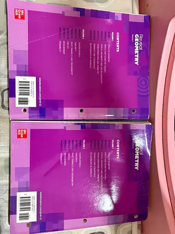Reveal Geometry (McGraw Hill) - 2 Volumes, PreK-12 Geometry Workbooks