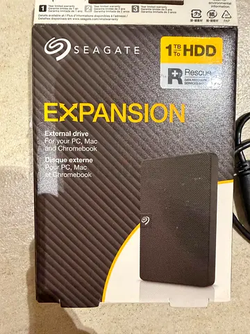 Seagate Expansion 1TB External HDD - USB Portable Drive (Boxed)