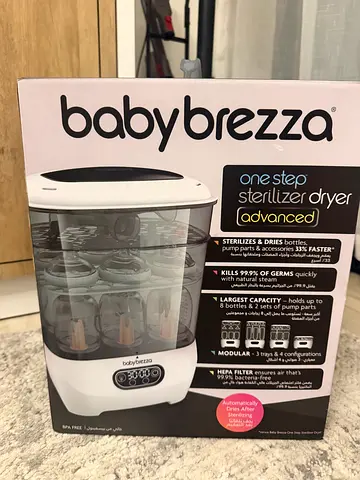 Babybrezza STERILIZES  DRIES bottles