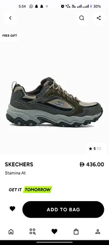 Skechers waterproof Stamina AT Mens Grey/Olive Trail Sneakers - Size-42
