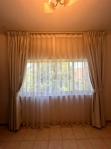 Blackout curtains + sheer chiffon layer set 300x290cm