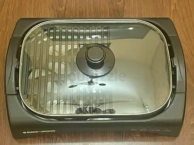 Black Decker Electric Indoor Grill with Glass Lid - Used