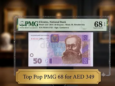 Ukraine 2014 50 Haryven PMG 68 Top Pop banknote
