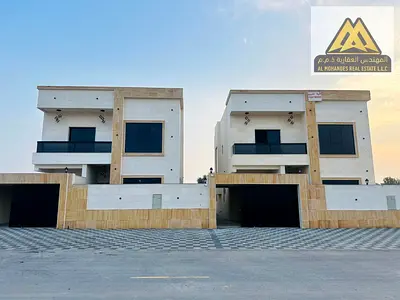 فيلا للبيع 5 غرف ماستر مع مجلس وصالة وغرفة خادمة وتكييف مركزي شامل رسوم التسجيل في الحليو 2 عجمان
