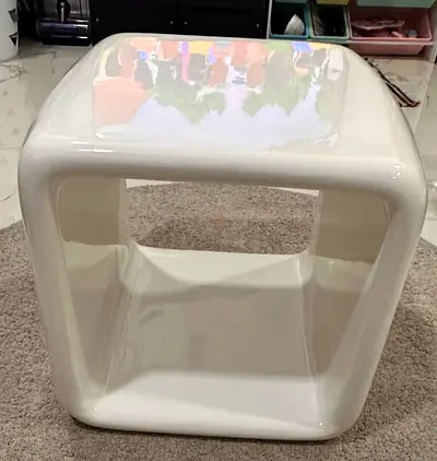 Italian Lacquered Fiberglass Side Table
