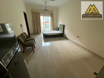 استوديو للإيجار في الجرف 2 – عجمان | مفروش بالكامل ومساحة كبيرة مع إنترنت شامل| اطلالة مفوحة | سعر ممتاز | مساحة ممتازة