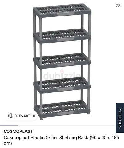 Cosmoplast Heavy-duty 5 tier shelving unit — up to 200kg per shelf