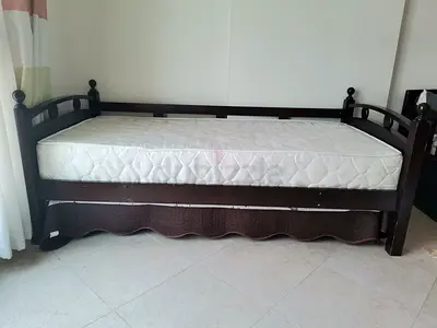 Single solid wood bed frame