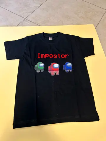 Black Impostor Among Us T‑shirt - Kids/Unisex, Good Condition
